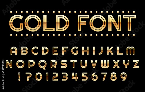 Gold gambling alphabet