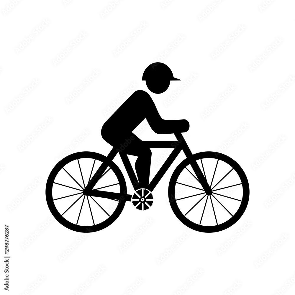 fun bike icon in trendy flat design fun bike icon in trendy flat design