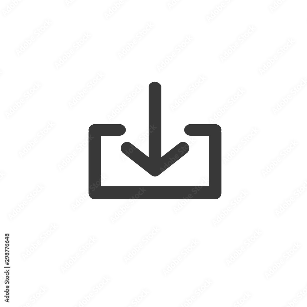 Download icon vector isolated on white background Download icon vector isolated on white background