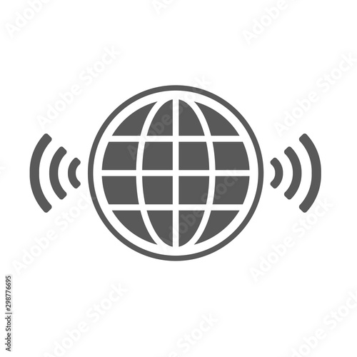 Network globe icon vector isolated on white background for your design, website, logo, application, UI