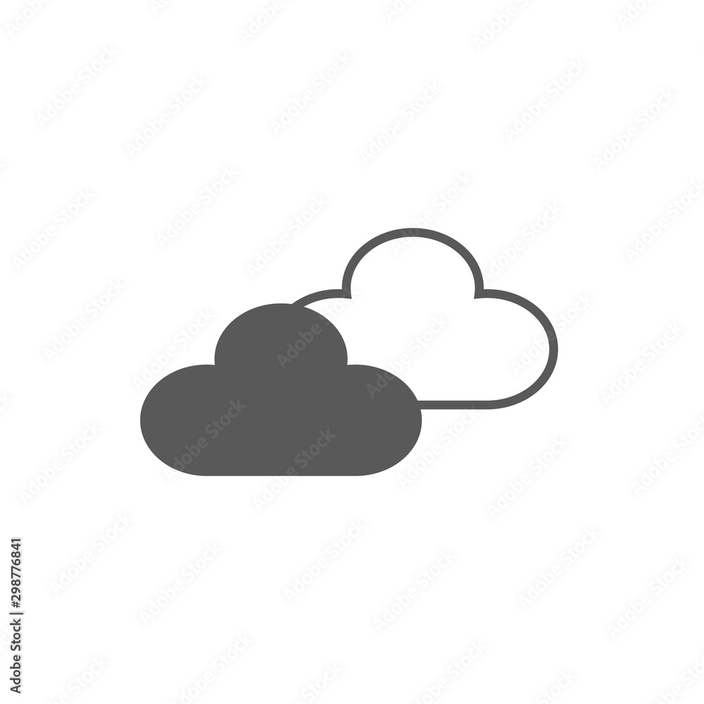 Cloud icon vector isolated on white background. Weather symbol for your design, logo, application, UI. Cloud icon vector isolated on white background. Weather symbol for your design, logo, application, UI.