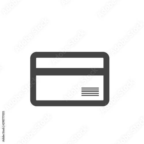 Credit card icon, vector illustration isolated on white background, Flat design style