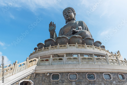 Canvas Print Tian Tan Buddha, aka the Big Buddha, is a large bronze statue of Sakyamuni Buddh