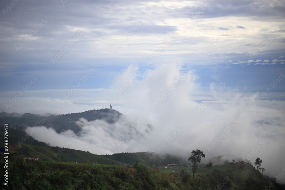 The fog at Phu Thap Berk Mountain in Phetchabun, Thailand