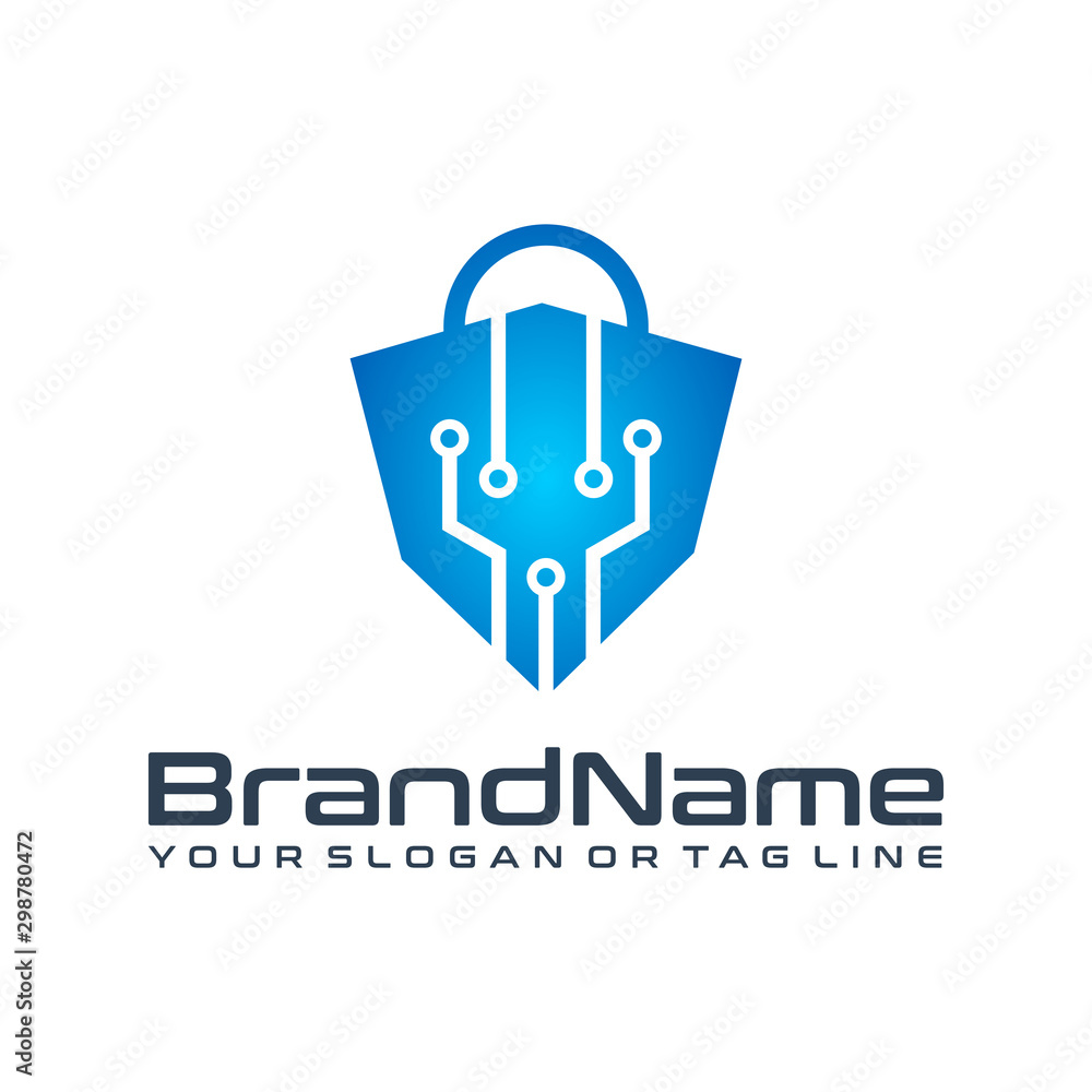 technology security design logo modern vector template technology security design logo modern vector template