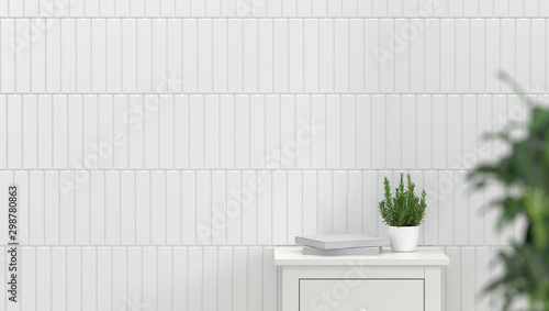 Minimalist clean empty wall bathroom background image decor 3d rendering, Scandinavian design style