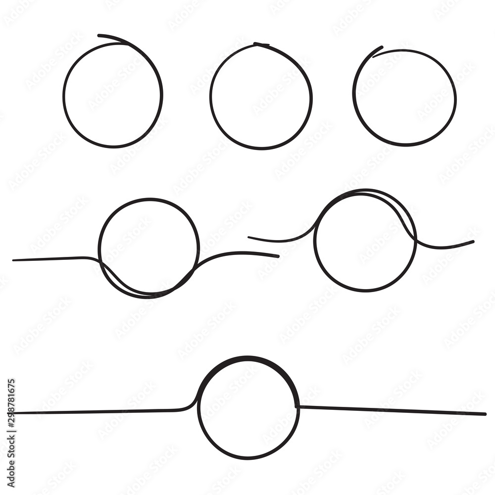 doodle circle illustration with handddrawn linier sketch style doodle circle illustration with handddrawn linier sketch style