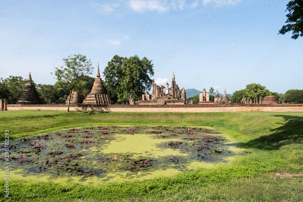 Buddha on a stone platform