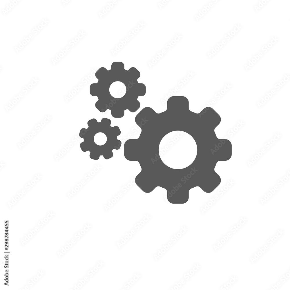 Gear icon vector isolated on white background. Gear icon vector isolated on white background.