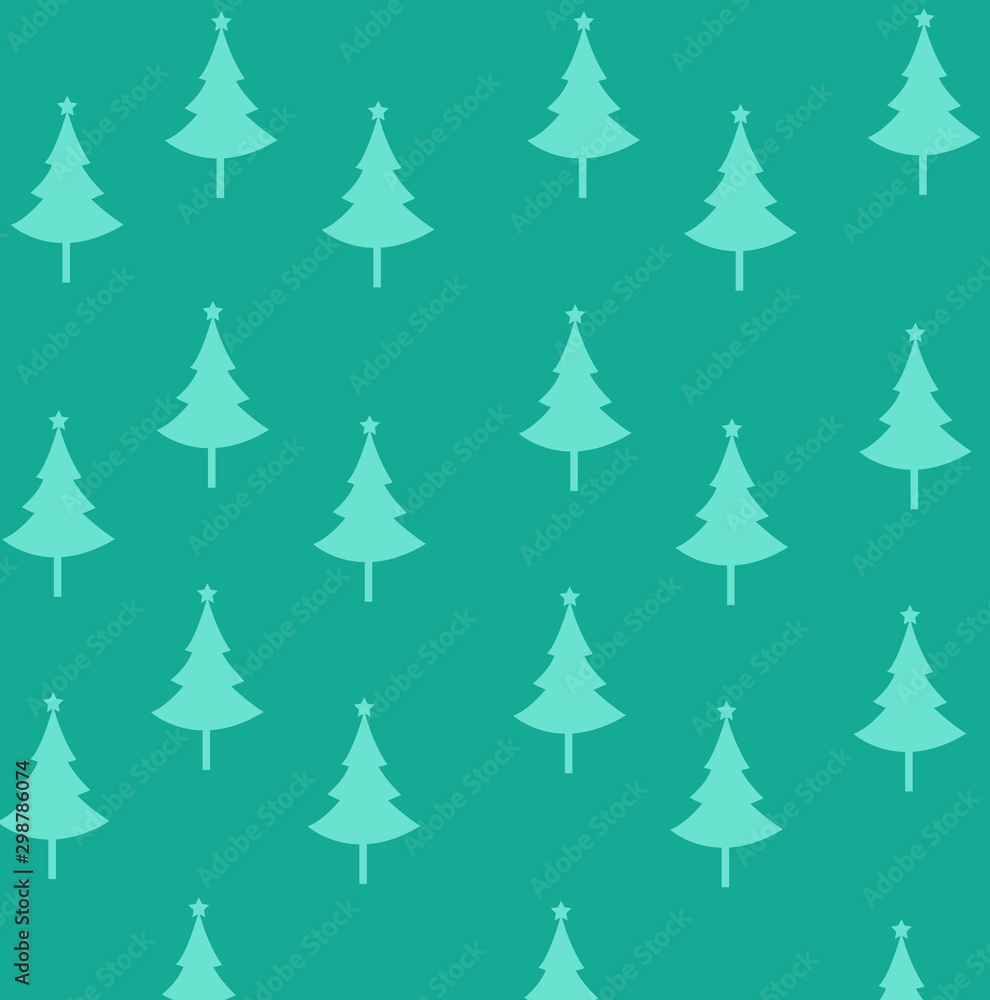 Abstract christmas trees vector illustration with colored background