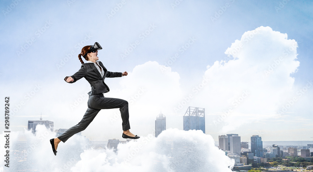 Feel virtual reality. Mixed media Feel virtual reality. Mixed media
