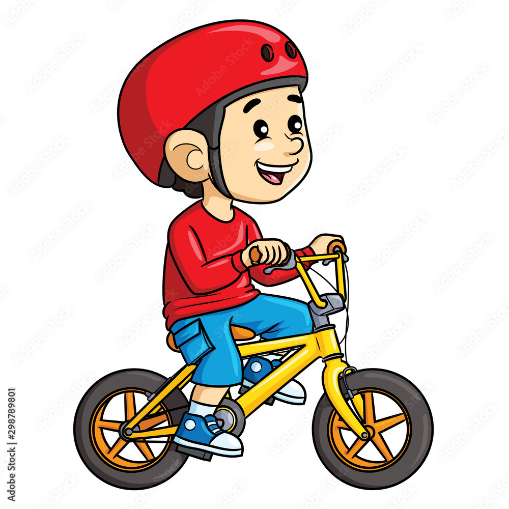 Boy riding cycle on sale
