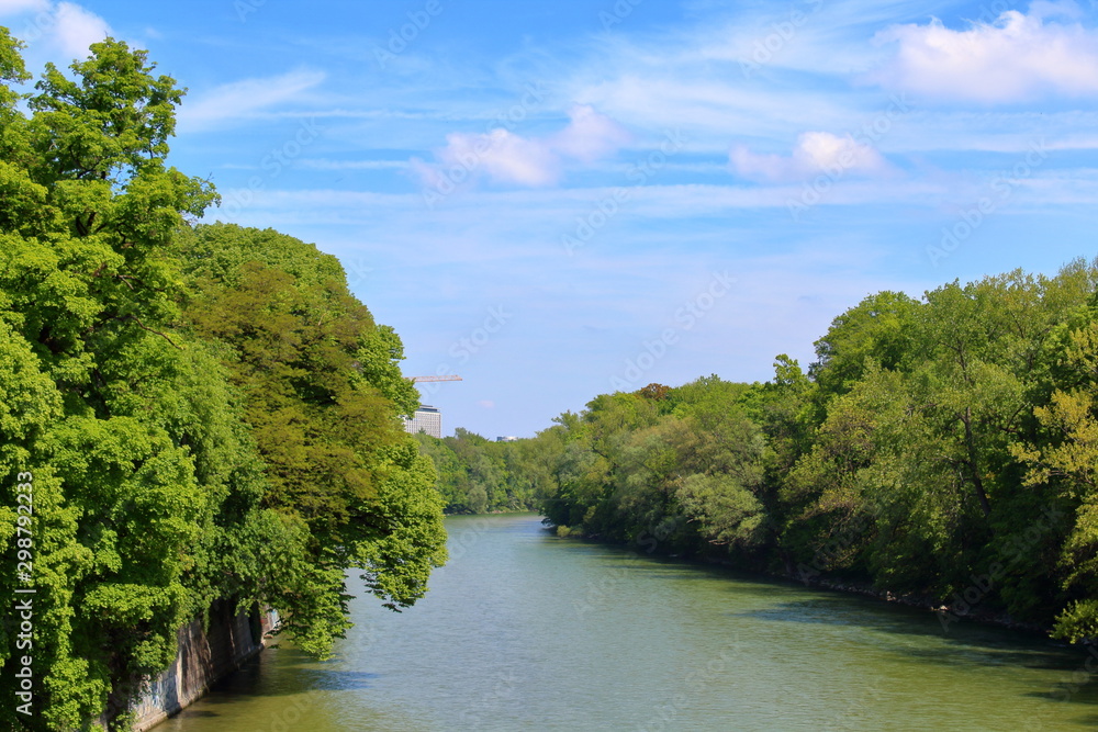 Isar River in Munich, Germany Isar River in Munich, Germany