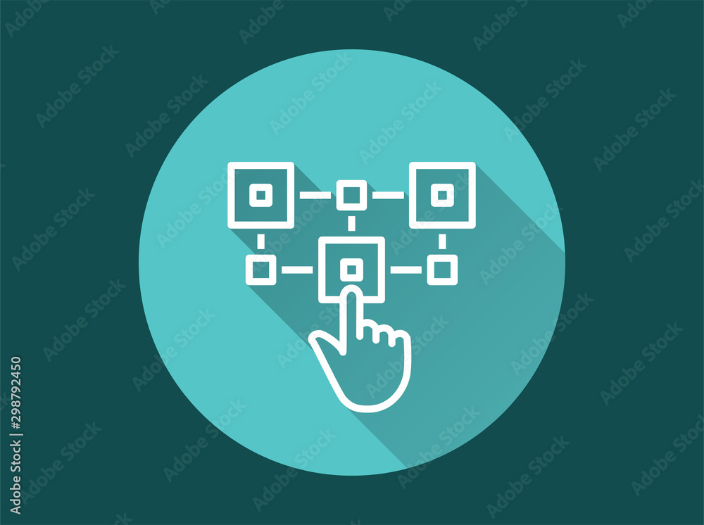 Blockchain - vector icon for graphic and web design. Blockchain - vector icon for graphic and web design.