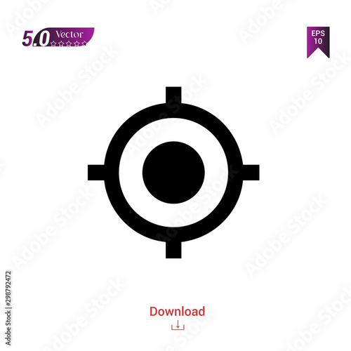 Outline Black gps-fixed-indicator icon vector isolated on white background. Graphic design, material-design icon, mobile application, logo, user interface. EPS 10 format vector