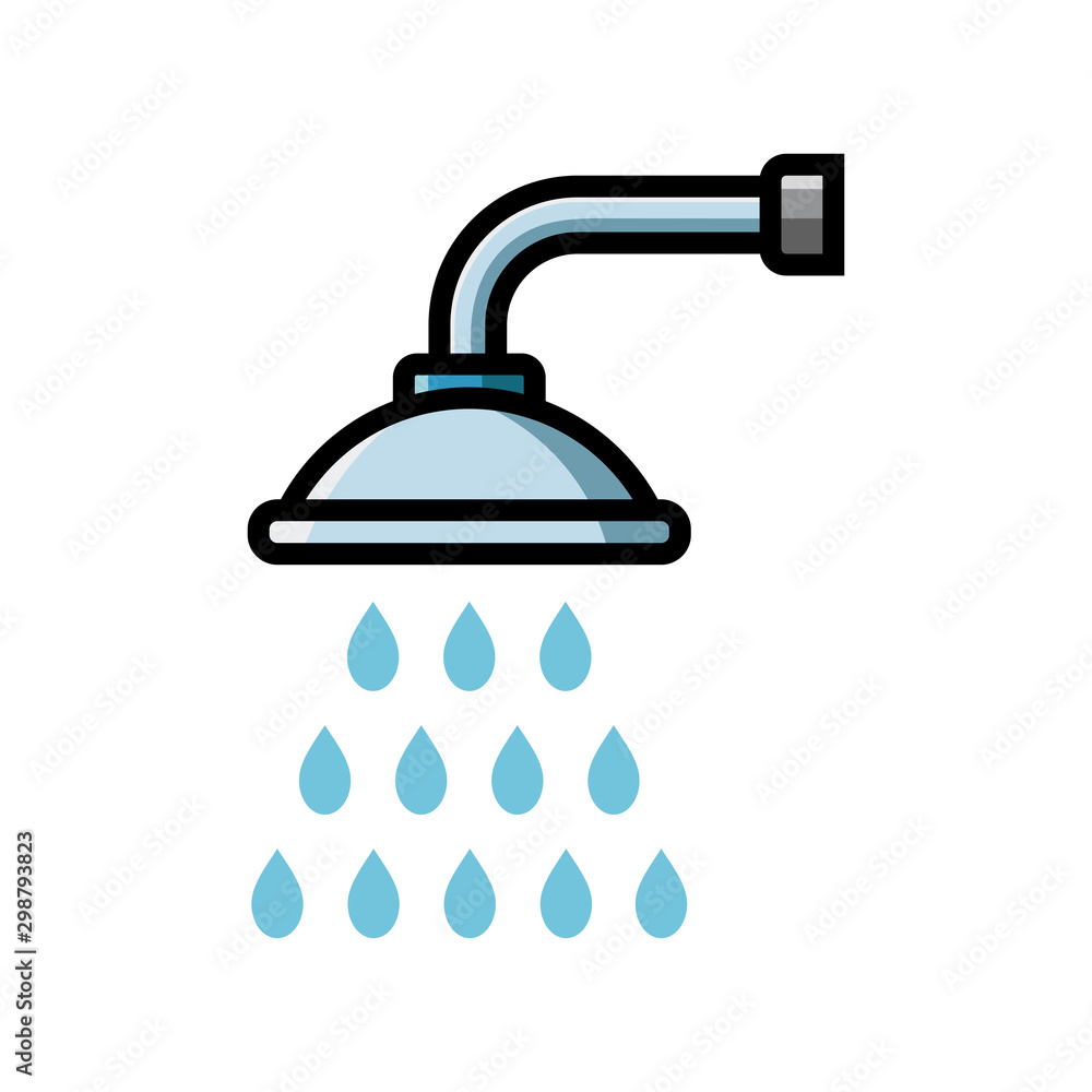 shower - bathroom icon vector design template shower - bathroom icon vector design template