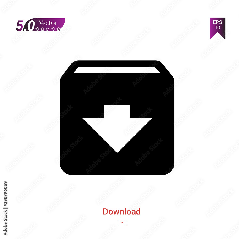 Outline Black download-button icon vector isolated on white background. Graphic design, material-design icon, mobile application, logo, user interface. EPS 10 format vector Outline Black download-button icon vector isolated on white background. Graphic design, material-design icon, mobile application, logo, user interface. EPS 10 format vector