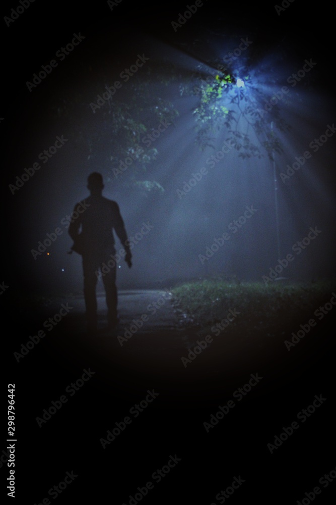 silhouette of man on a background silhouette of man on a background