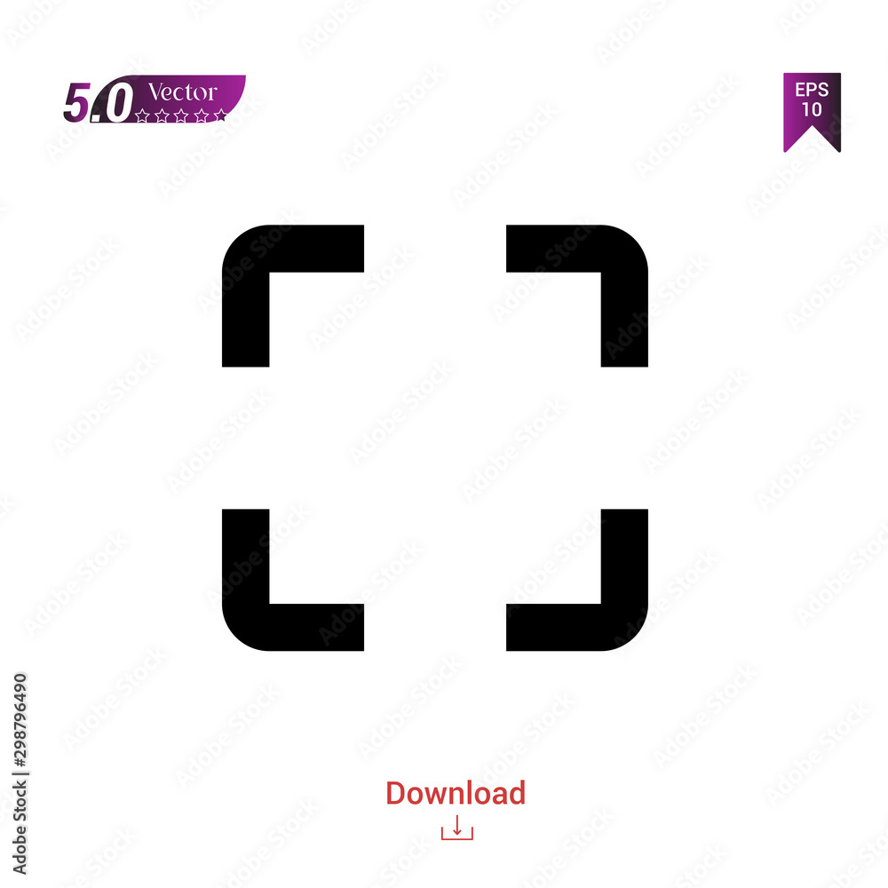 Outline Black crop-button icon vector isolated on white background. Graphic design, material-design icon, mobile application, logo, user interface. EPS 10 format vector Outline Black crop-button icon vector isolated on white background. Graphic design, material-design icon, mobile application, logo, user interface. EPS 10 format vector