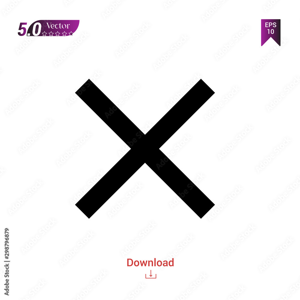 Outline Black clear-button icon vector isolated on white background