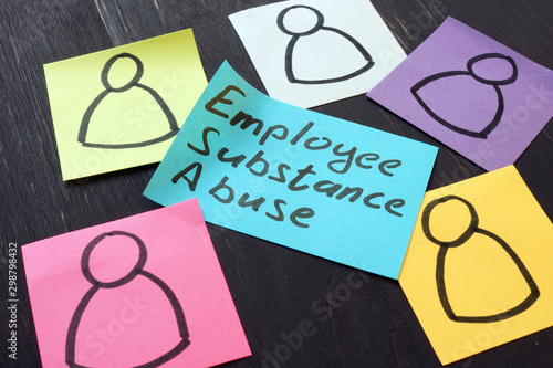 Quadro em tela Employee substance abuse concept