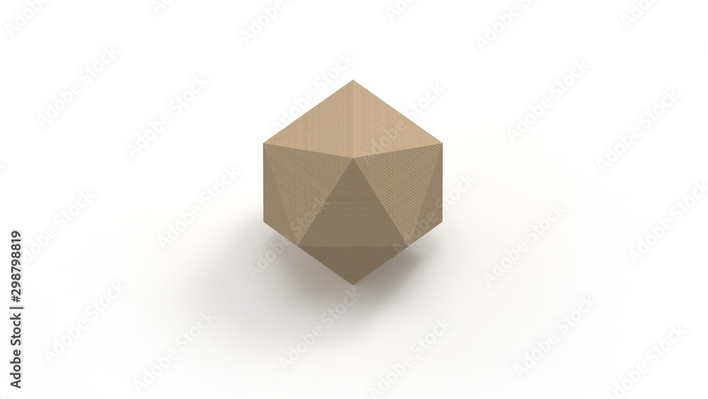 3d rendering of an icosahedron isolated on white background 3d rendering of an icosahedron isolated on white background