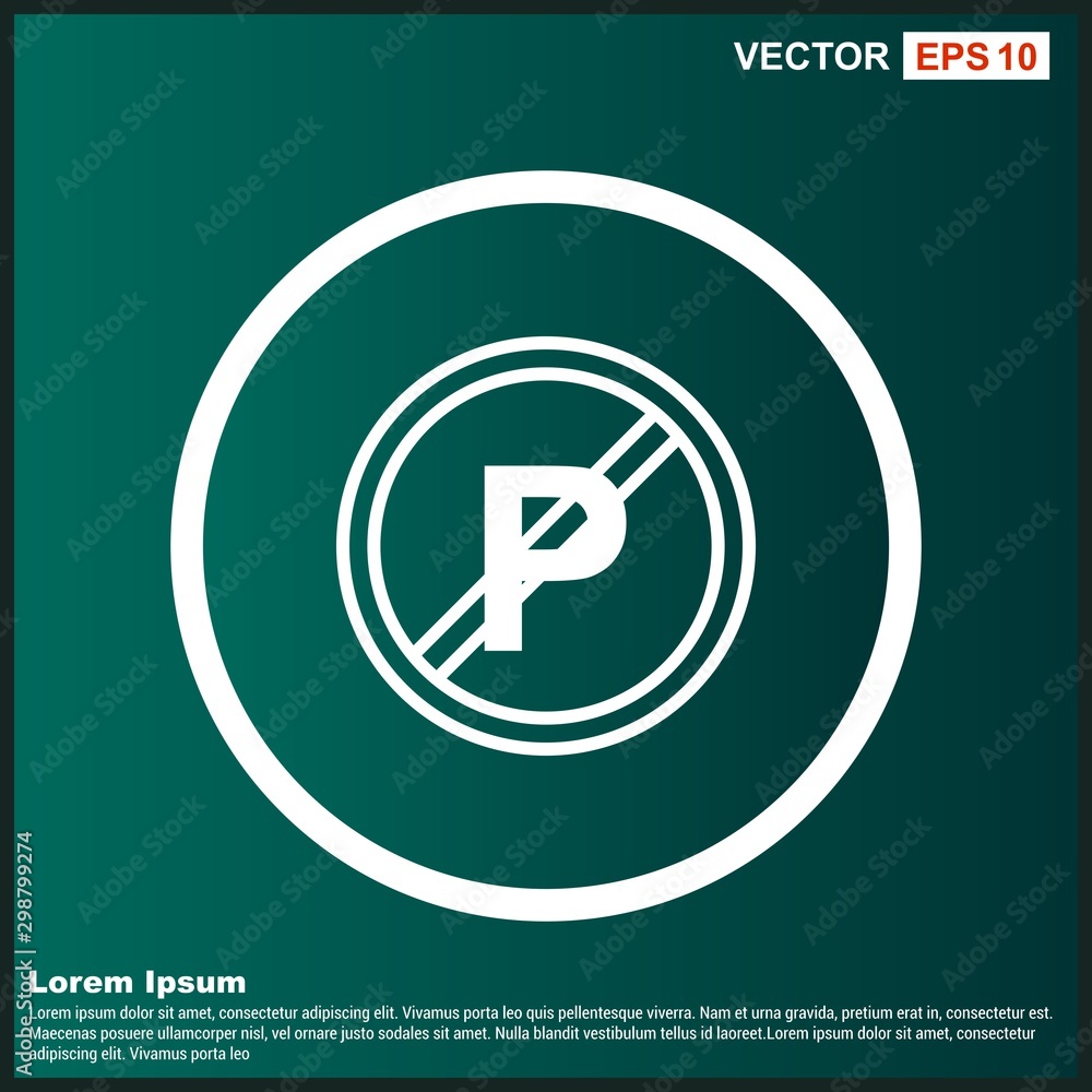 No Parking Icon For Your Design,websites and projects.