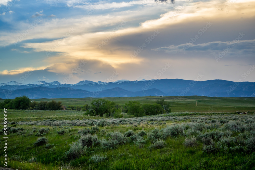 A beautiful overlooking view of nature in Mikesell Potts Recreational Area, Wyoming