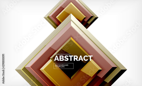 Geometric abstract background, modern square design