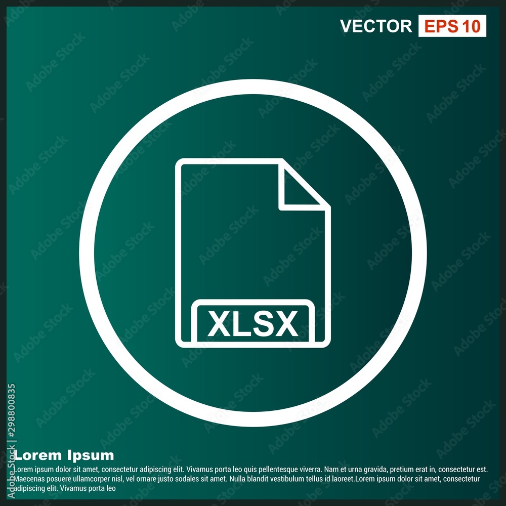 XLSX Icon For Your Design,websites and projects. XLSX Icon For Your Design,websites and projects.