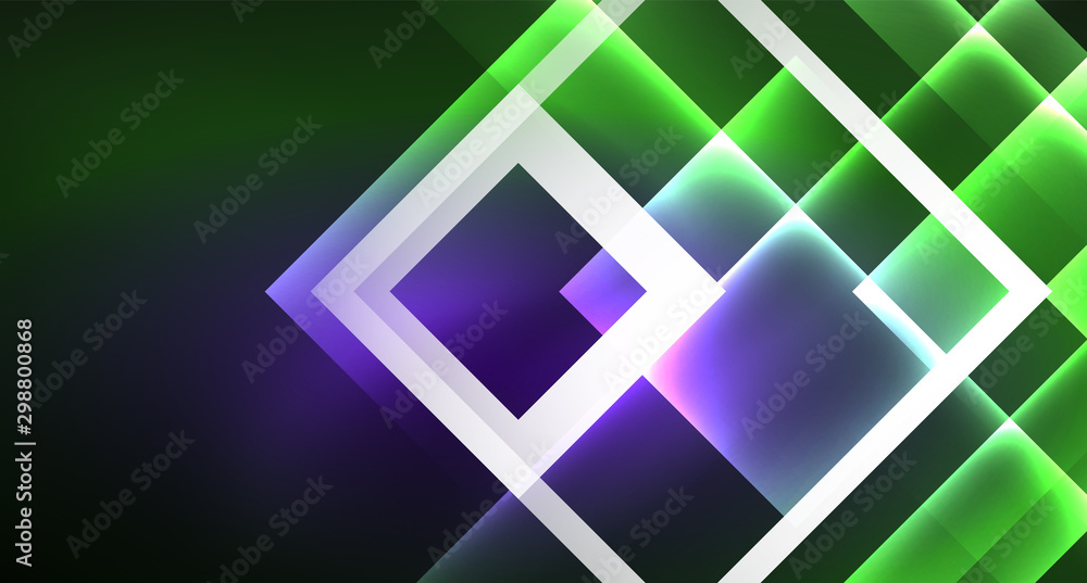Neon geometric abstract background in hipster style on light background. Space retro design. Color geometric pattern. Square shape abstract background. Neon geometric abstract background in hipster style on light background. Space retro design. Color geometric pattern. Square shape abstract background.