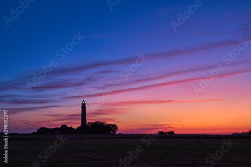 der Leuchtturm von Fl  gge auf der Insel Fehmarn Ostsee Schleswig-Holstein Deutschland