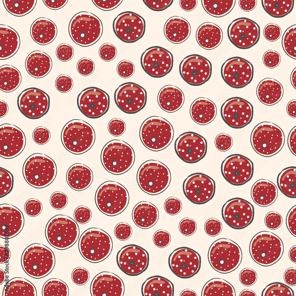 Winter Seamless Pattern With Hand Drawn Berries. Scandinavian Style. vector Illustration Winter Seamless Pattern With Hand Drawn Berries. Scandinavian Style. vector Illustration