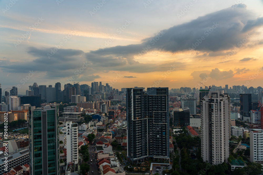 Singapore Cityscape at dusk