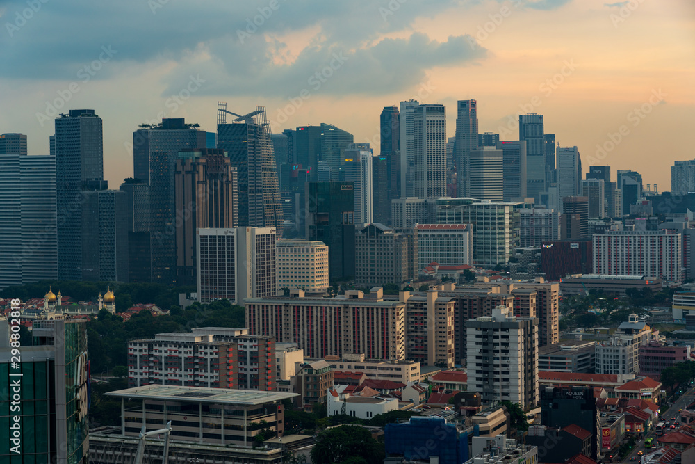 Obraz premium Singapore Cityscape at dusk