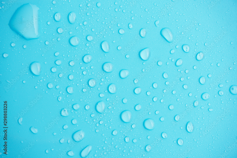Water drops on blue background. Water drops on blue background.