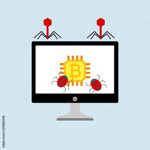 Ransomware malware wannacry risk symbol hacker cyber attack concept computer virus infection infographic. Vector online hacker risk illustration