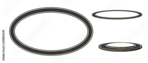 Road in form of oval. 3d Ve...