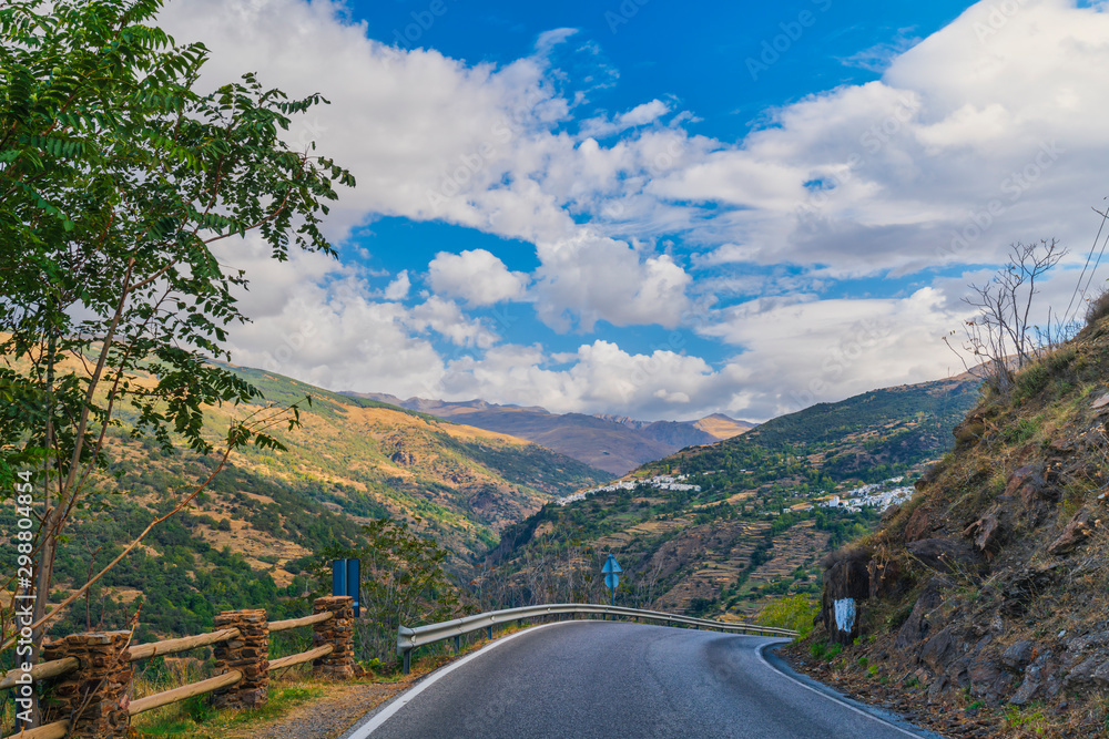 Panoramic of the Poqueira Valley (Spain)