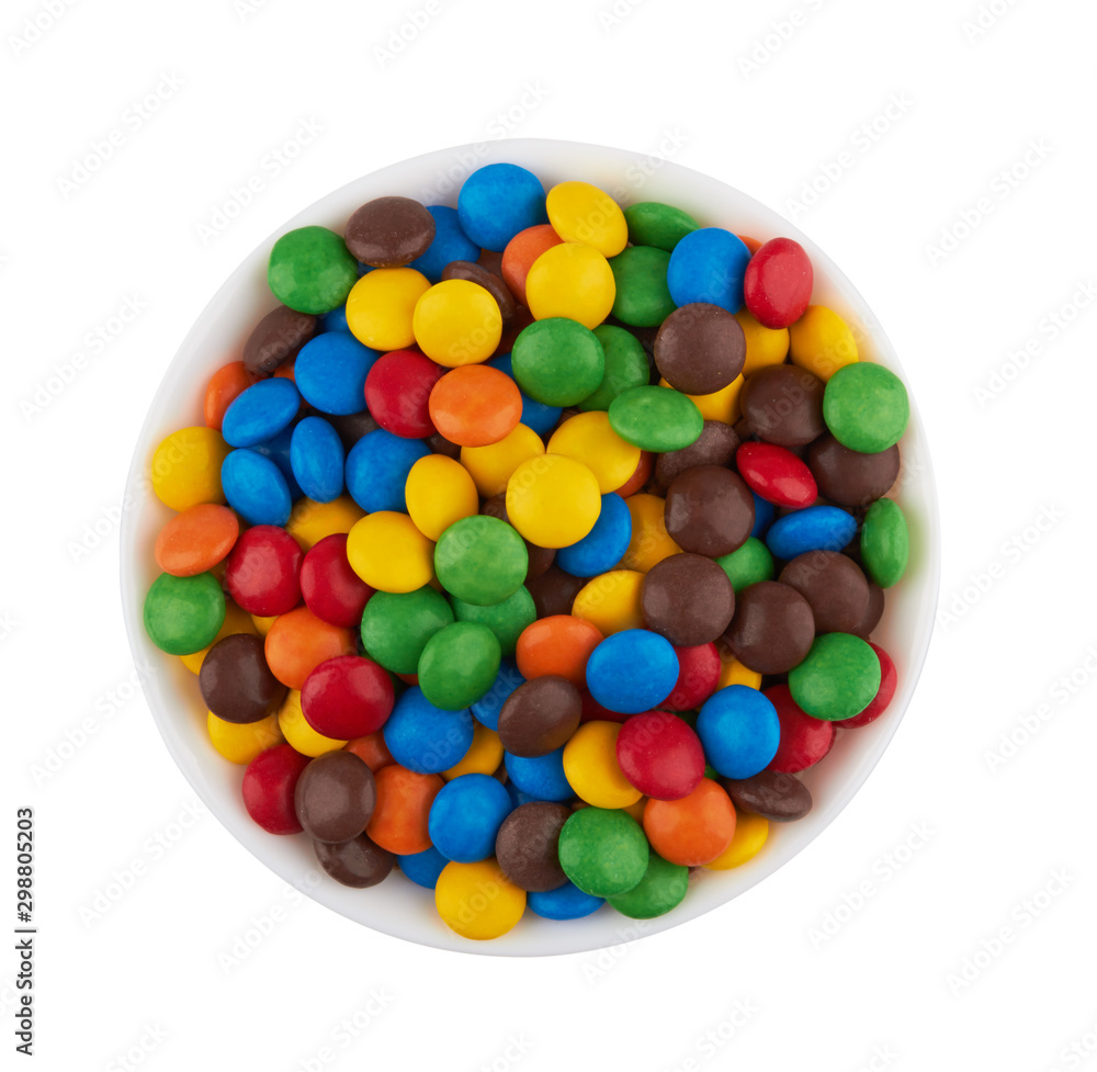 candies on white candies on white