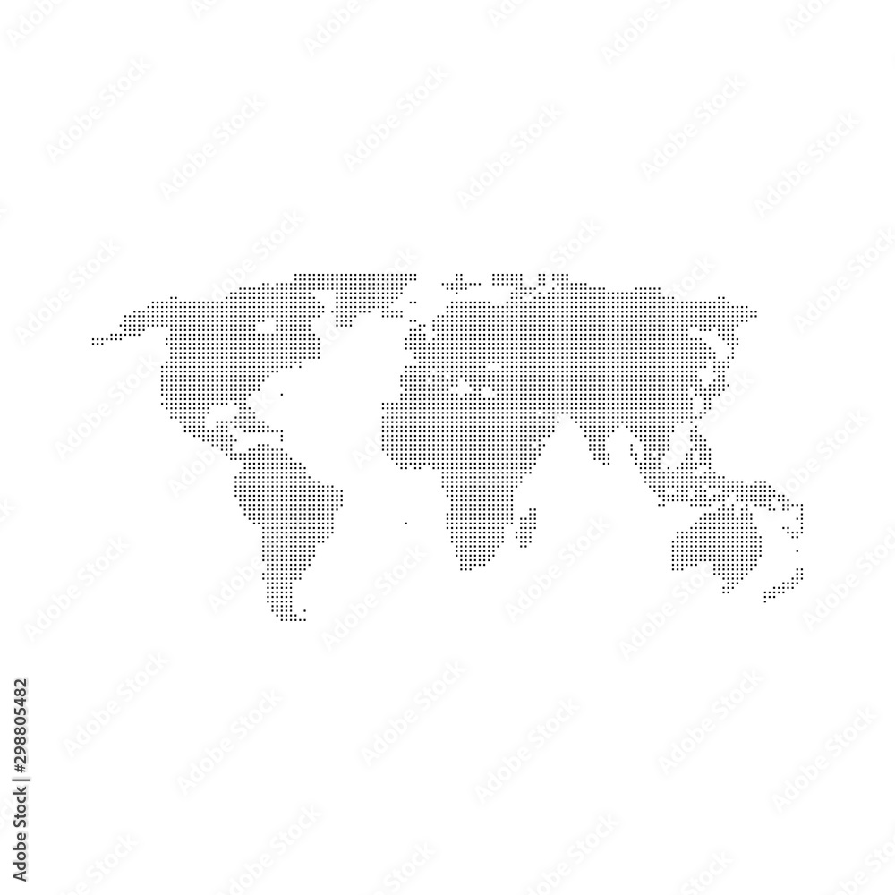 Obraz Square world map vector illustration