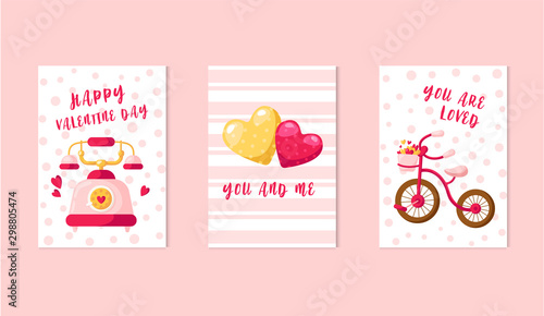 Cute cartoon valentines day
