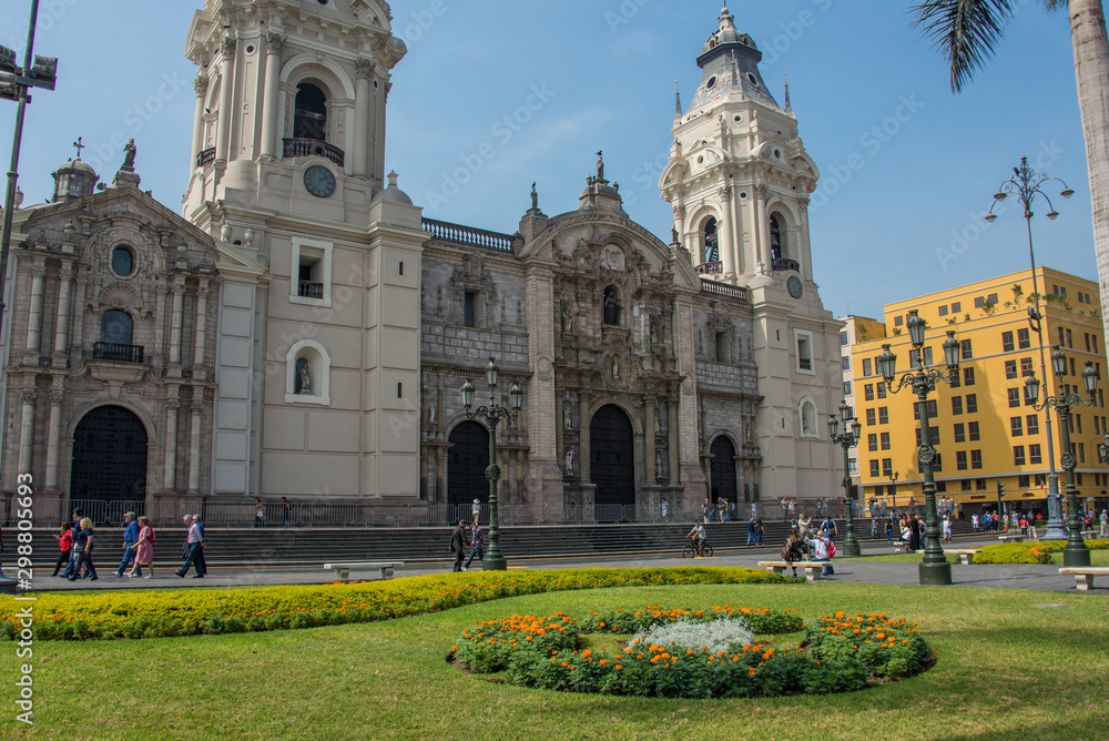 Facade of Cathedral of Lima (Peru)