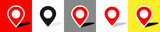 Location pin on different backgrounds
