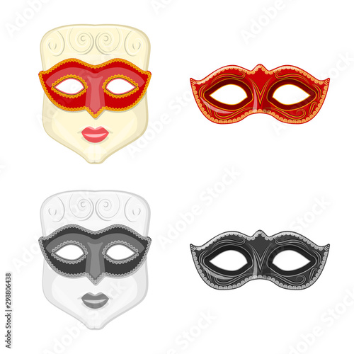 Vector design of luxury and celebration icon. Set of luxury and hide stock symbol for web.