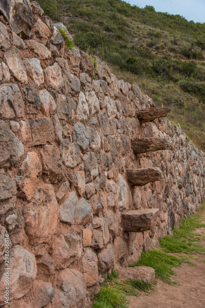 Steps on terraces in Moray (Peru)