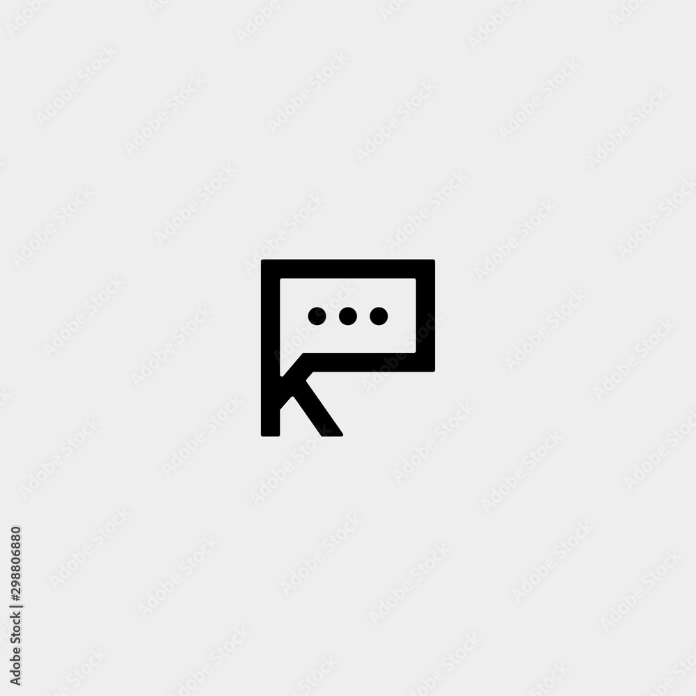 Letter K Chat Logo Template Vector Design Letter K Chat Logo Template Vector Design