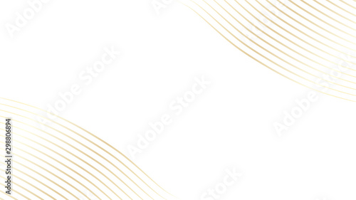 Vector white luxury background for web. Golden waves on a gradient background