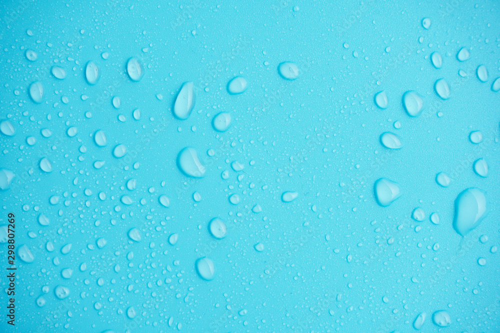 Water drops on blue background. Water drops on blue background.