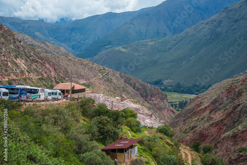 Salt ponds in Maras (Peru) - town is well known for its salt evaporation ponds